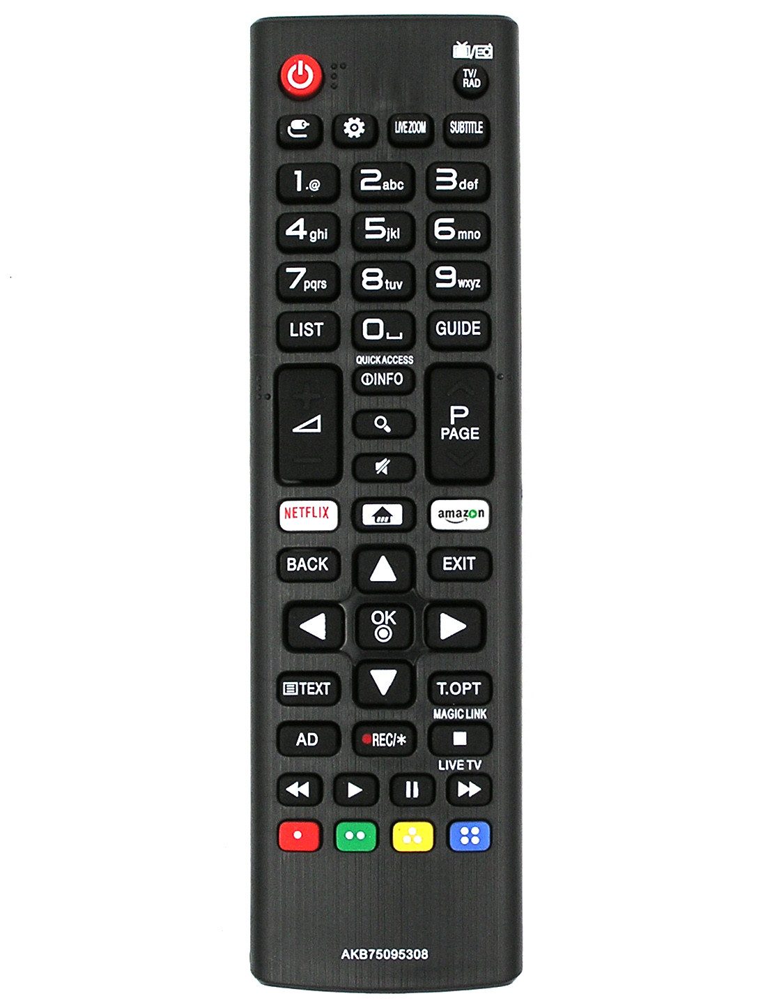 Alltro Ersatz Fernbedienung für LG TV AKB75095308 Fernseher Fernbedienung (Mit NETFLIX-, AMAZON-Tasten)