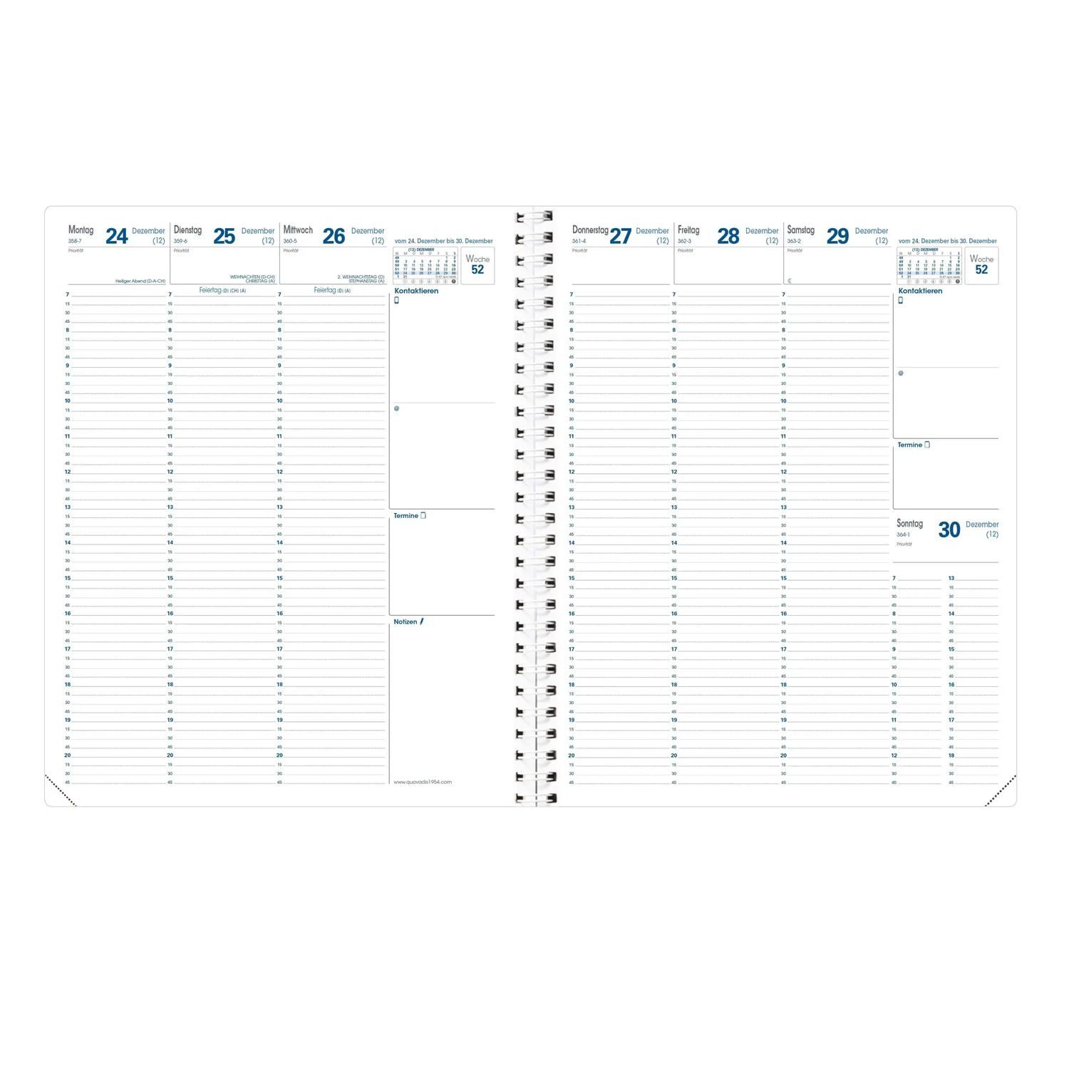 Quo Vadis Taschenkalender EUREQUART Einlage S DE 2027