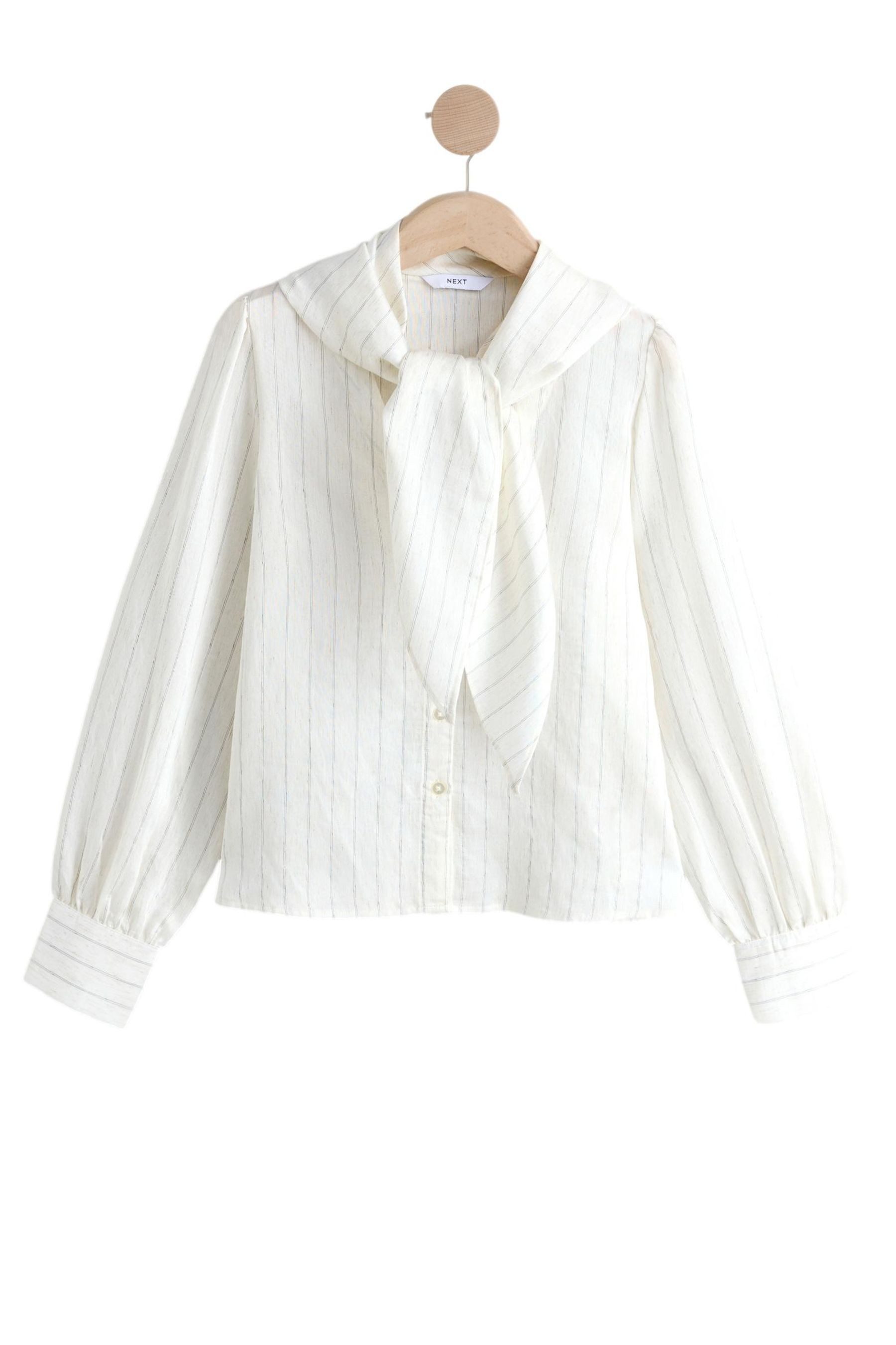 Next Langarmbluse Langarm-Bluse mit Halstuch-Detail (1-tlg)