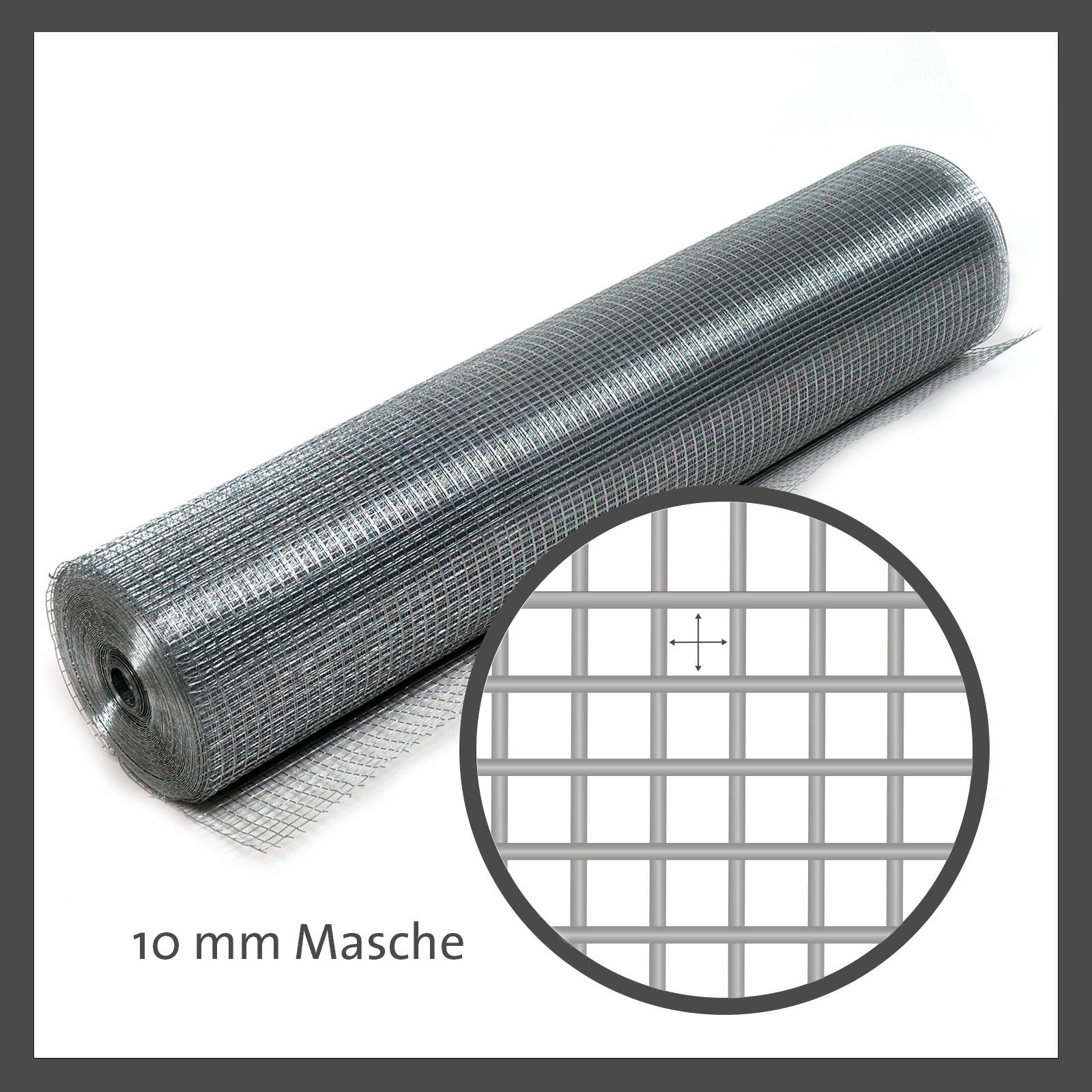 Kraptrap® Volierendraht Edelstahl V2A 1,0 mm, 1 m Höhe