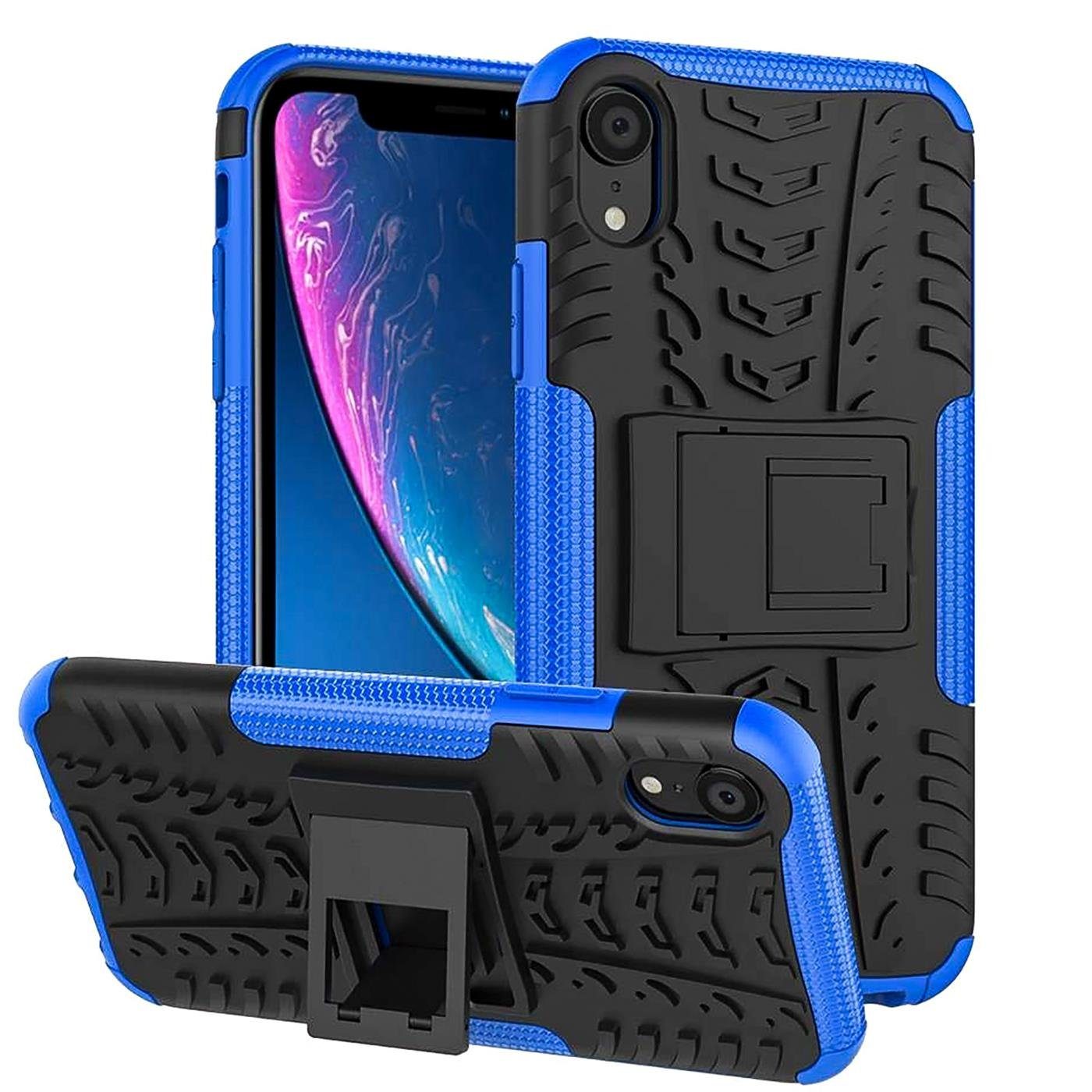 CoolGadget Handyhülle Outdoor Case Hybrid Cover für Apple iPhone XR 6,1 Zoll, Schutzhülle extrem robust Handy Case für iPhone XR Hülle