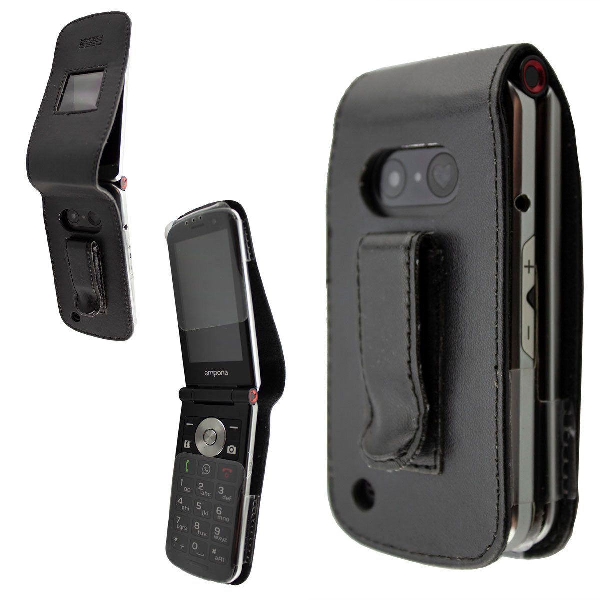 caseroxx Handytasche Ledertasche mit Gürtelclip für Emporia TOUCHsmart V188 (Einzelartikel, 1-tlg., Ledertasche mit Gürtelclip)