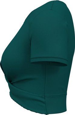 Under Armour® Funktionsshirt MOTION CROSSOVER CROP SS HYDRO TEAL