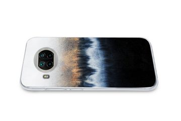 MuchoWow Handyhülle Abstrakt - Gold - Luxus - Blau, Phone Case, Handyhülle Xiaomi Mi 10T Lite, Silikon, Schutzhülle