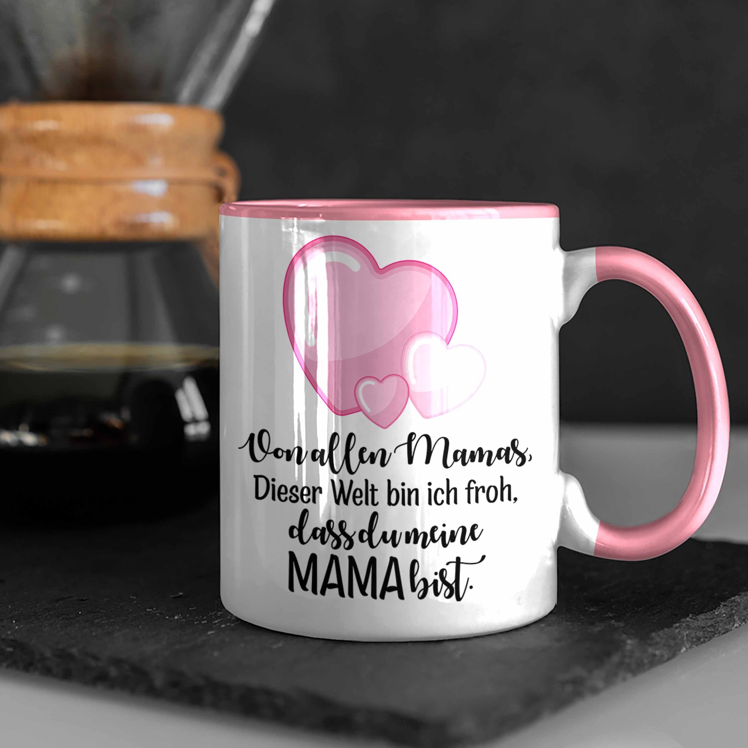 Muttertag Geschenk Trendation Beste - Geschenke Geburtstag Tasse Lustig Mutter von Rosa Mama Tasse Muttertagsgeschenk Weihnachten zum Kaffeetasse Tochter Trendation