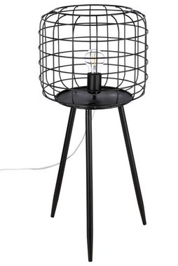 GILDE Tischleuchte GILDE Bodenlampe Basket - schwarz - H. 70cm x D. 31,5cm