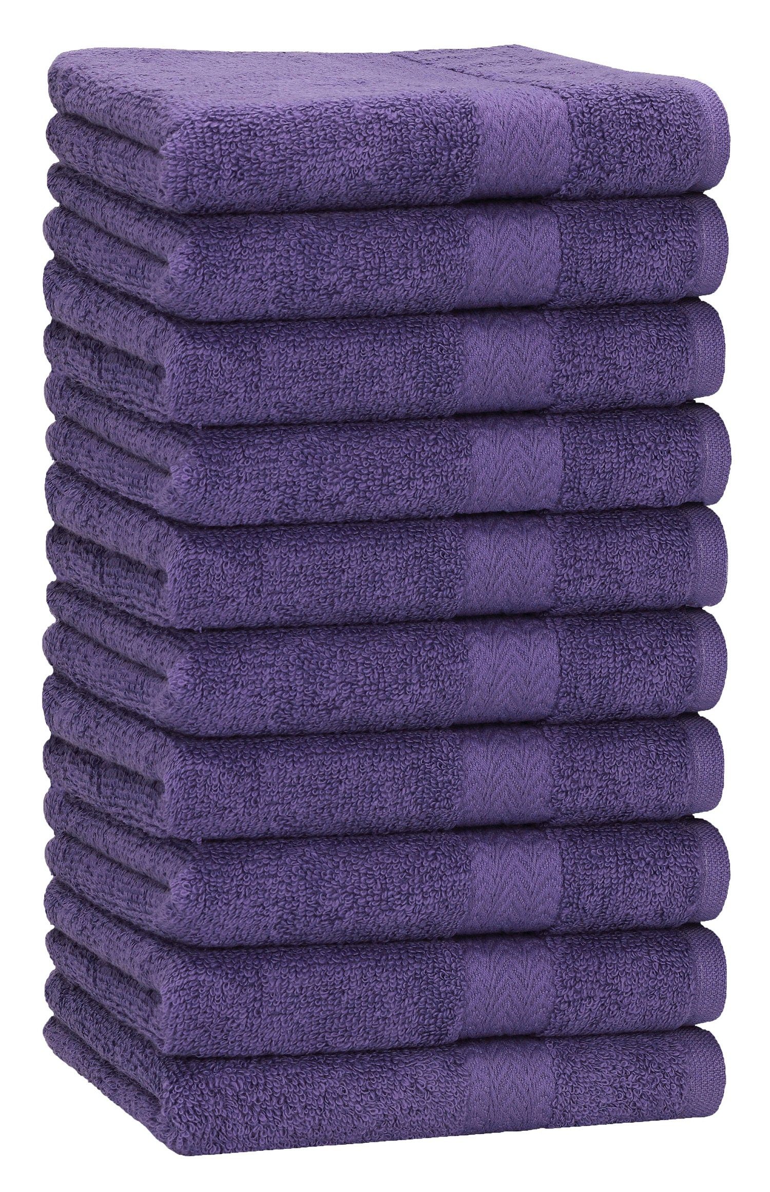 Betz Handtücher 10 Stück Handtücher Premium 50x100 cm Farbe lila, 100%  Baumwolle