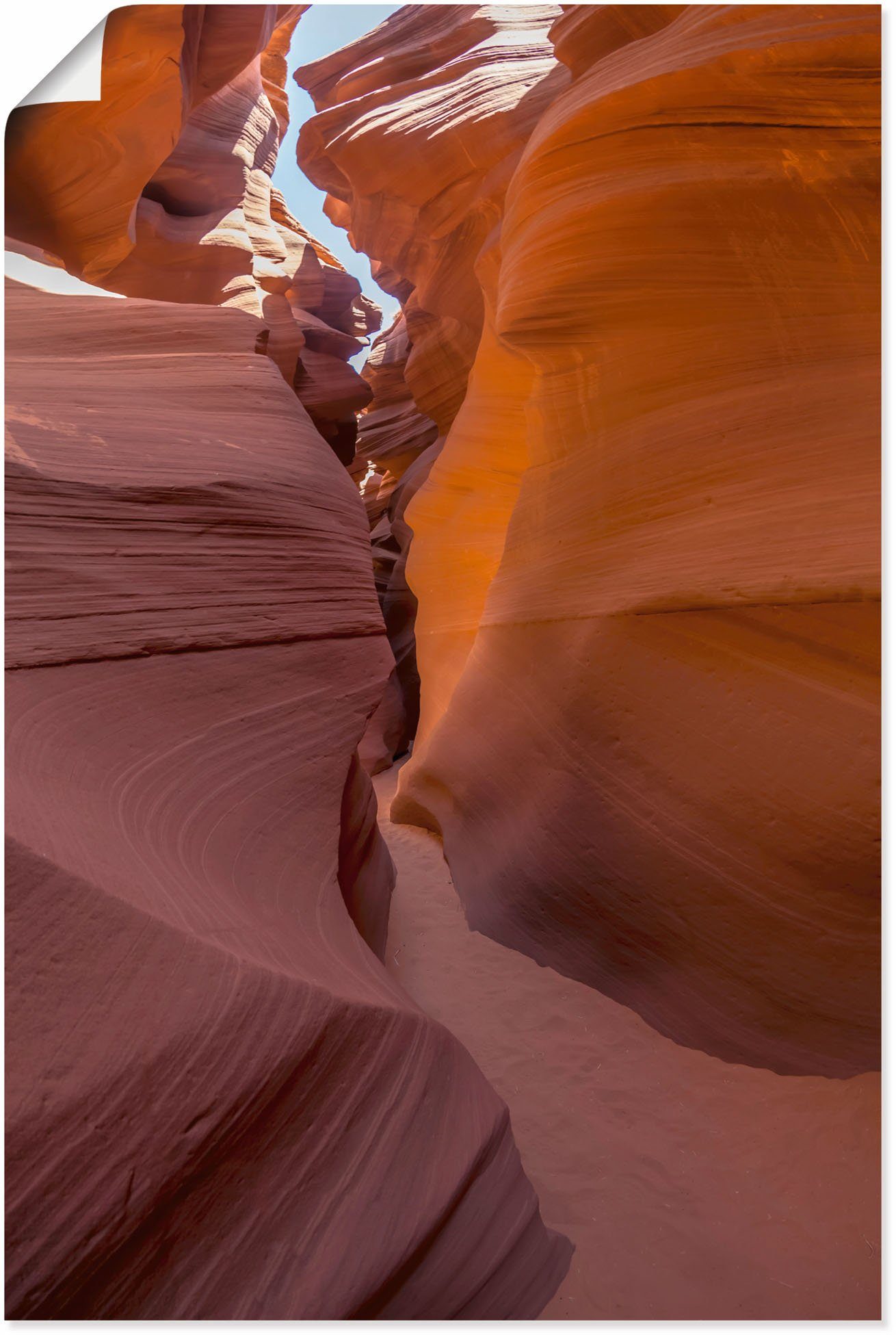 Artland Wandbild Amerika als Alubild, in Antelope versch. Poster Wandaufkleber oder St), Größen Pfade von den Canyon, Bilder (1 durch Leinwandbild