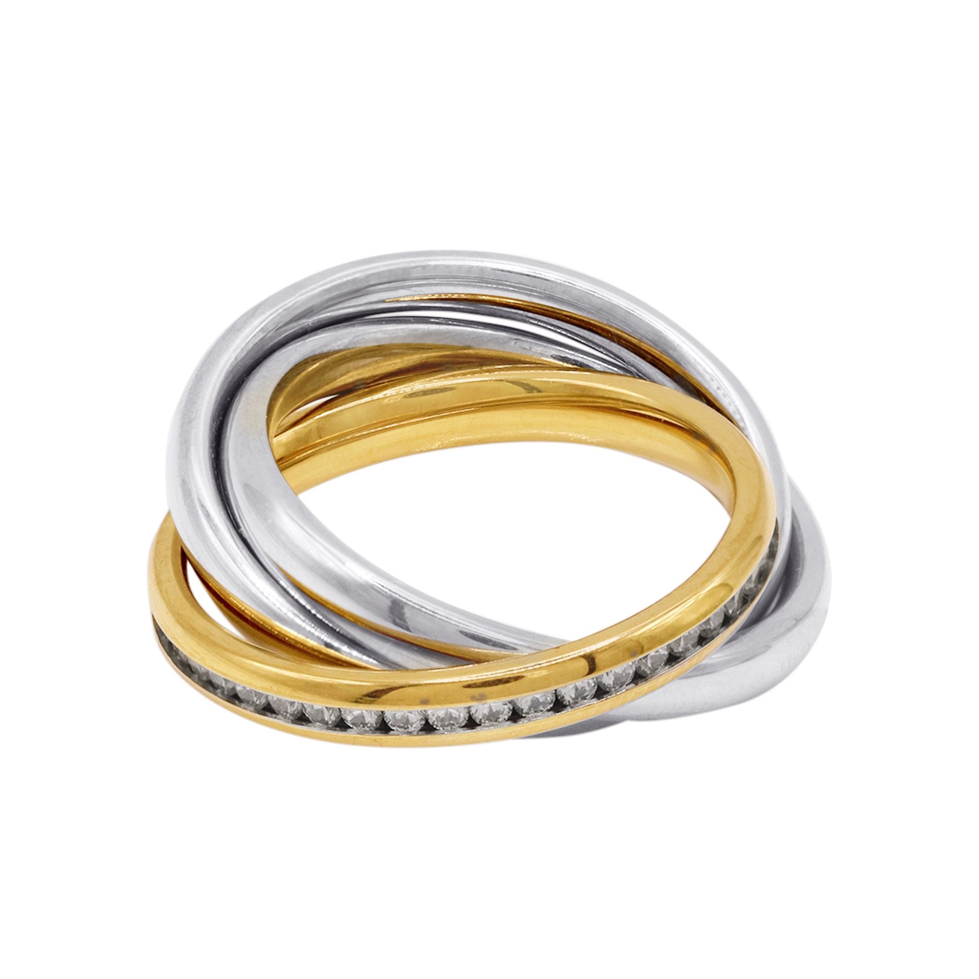 Heideman Fingerring Trini goldfarben (Ring, 1-tlg., inkl. Geschenkverpackung), Rollring 3er ring gold Wickelring damen
