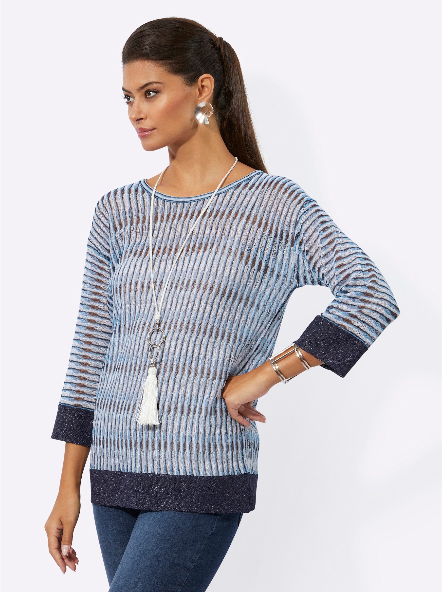 Strickpullover 3/4 Arm-Pullover