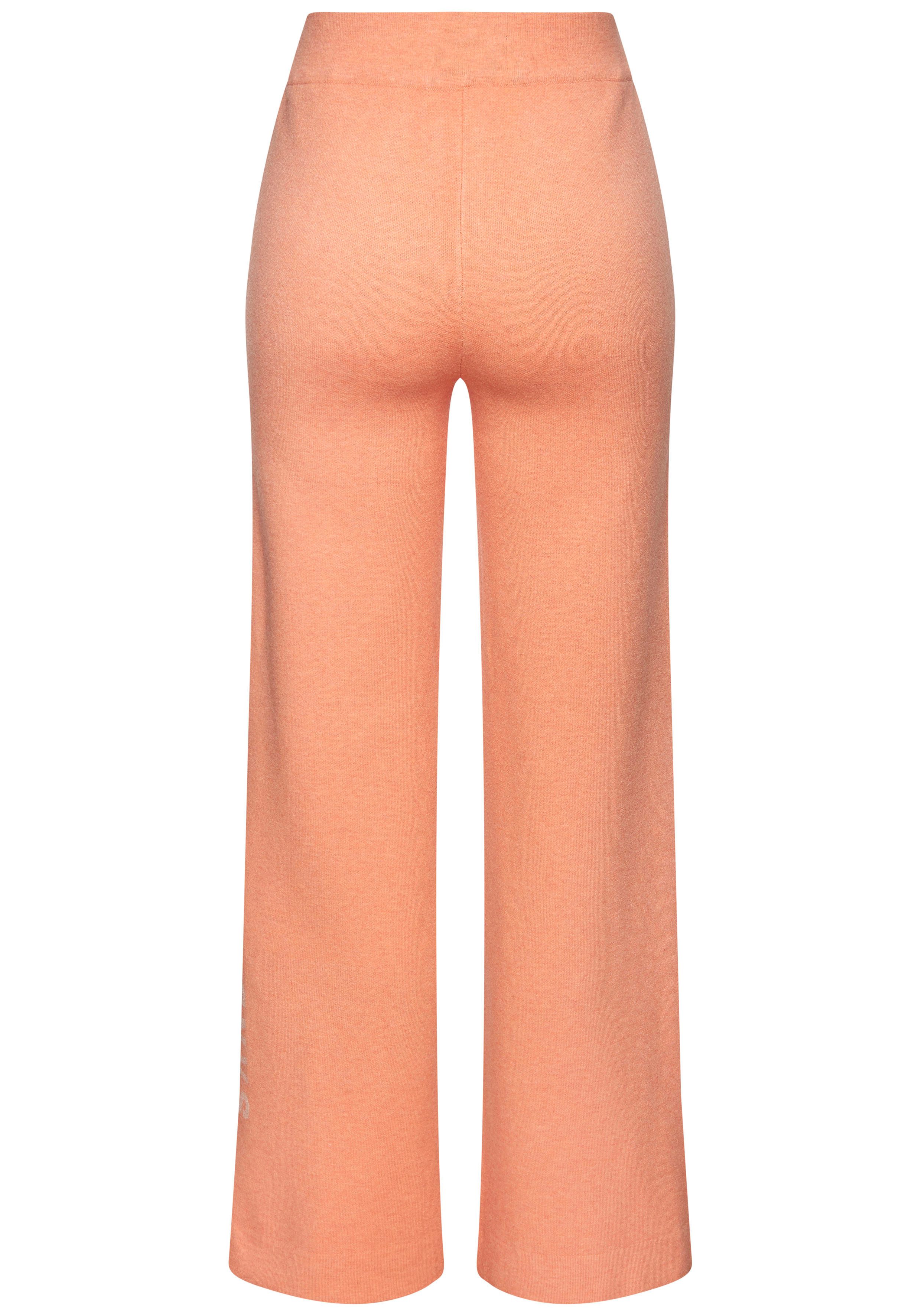 Elbsand Strickhose mit weitem Bein und eingestricktem Logo, Loungewear