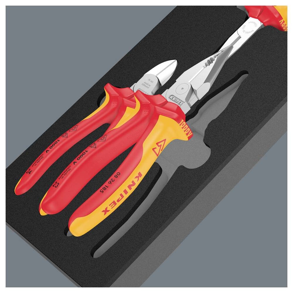 Wera Zangenset Schaumstoffeinlage KNIPEX Zangen Set VDE 1 05150184001