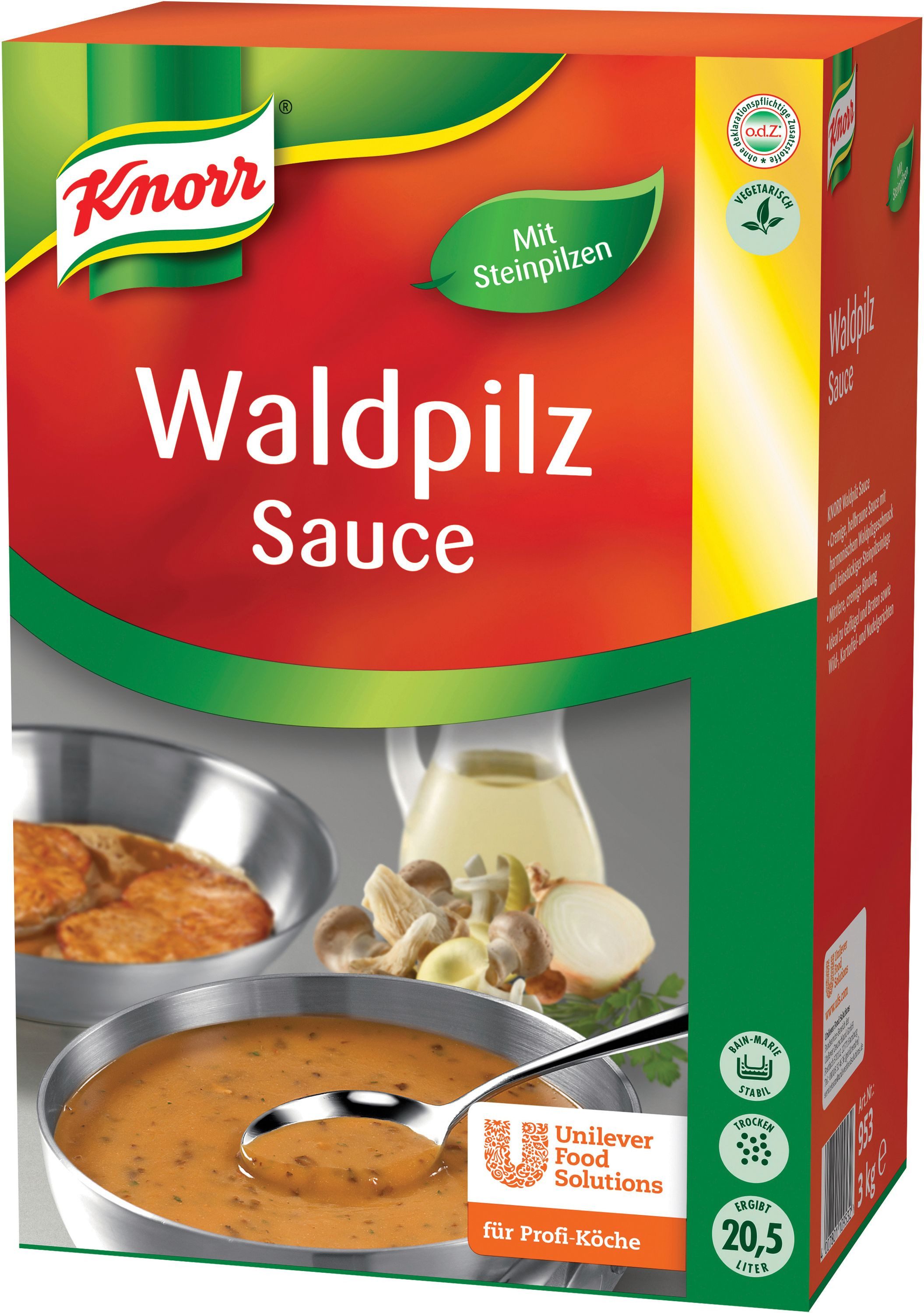 Knorr Saucen, Knorr Waldpilzsauce Trockenmischung zur Zubereitung von 3000ml
