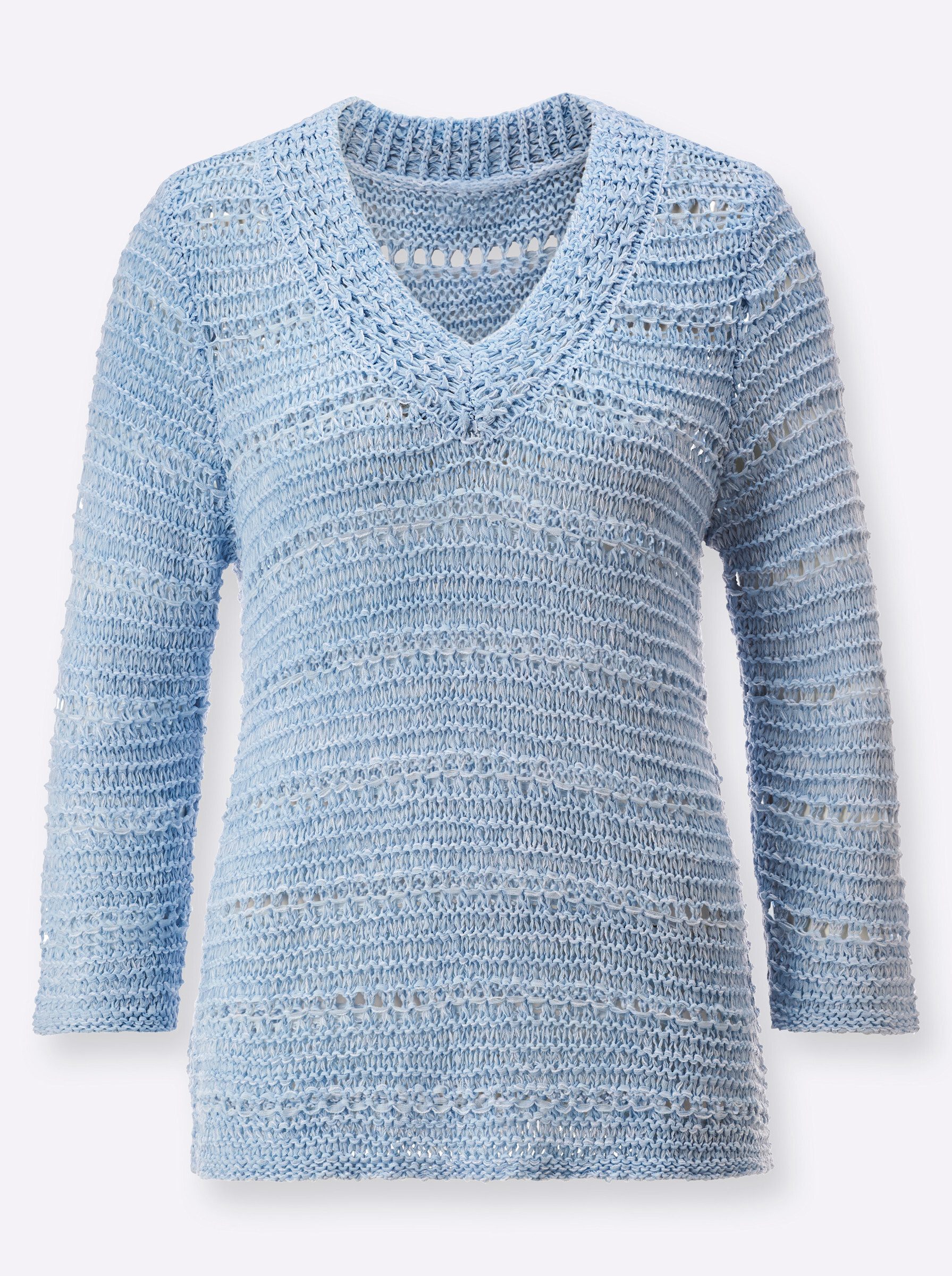 Strickpullover Pullover 3/4-Arm Ajour