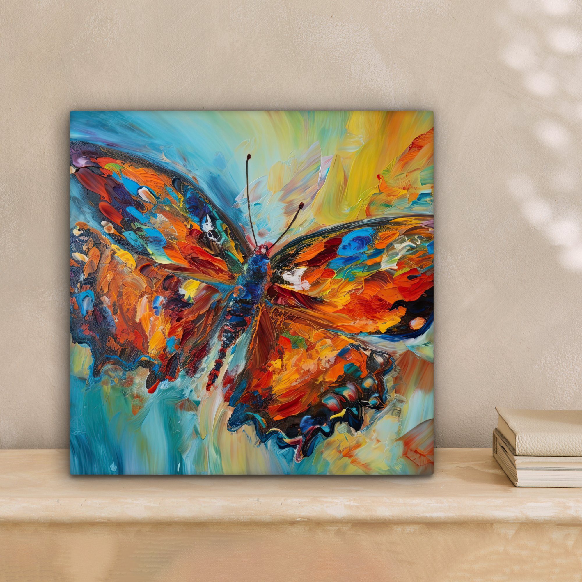 OneMillionCanvasses® Leinwandbild Schmetterling - Farben - günstig online kaufen
