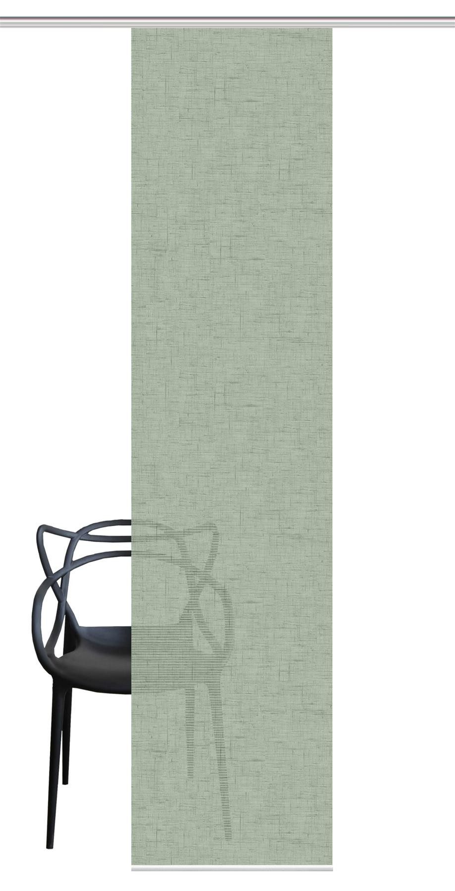 Vision S Schiebegardine Vision S Schiebevorhang Bambusoptik Digitaldruck Pive 260x60 cm Salbe (1 St), Kunstfaser, 1x Schiebewand inkl. Paneelwagen und Klemmleiste Salbei