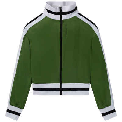 KARL LAGERFELD Trainingsjacke Karl Lagerfeld Trainingsjacke oliv mit Streifen