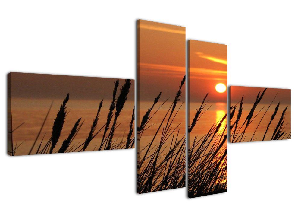Kunstdruck 4 er Set auf Leinwand Visario 160 x 70 cm fertig zum Aufhängen
