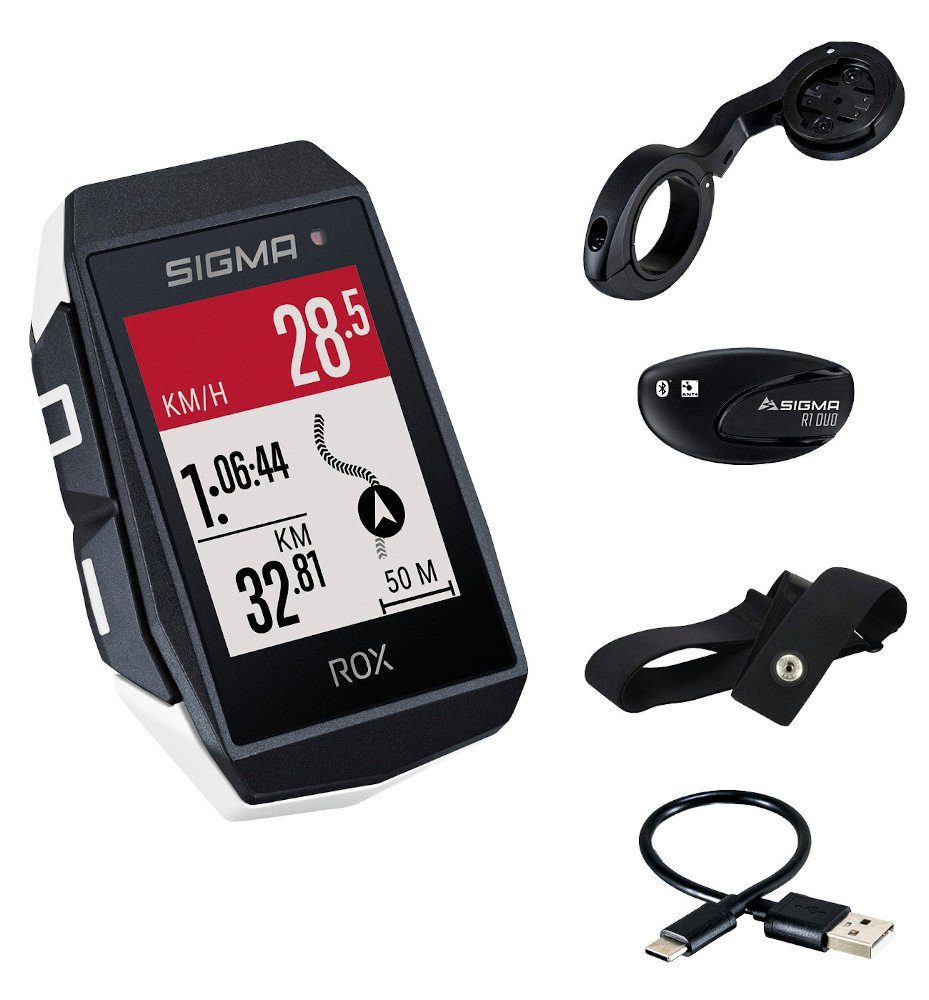 SIGMA Велосипедный компьютер Rox 11.1 Evo HR Set GPS Bike Computer Navi Fahrradtacho Komoot