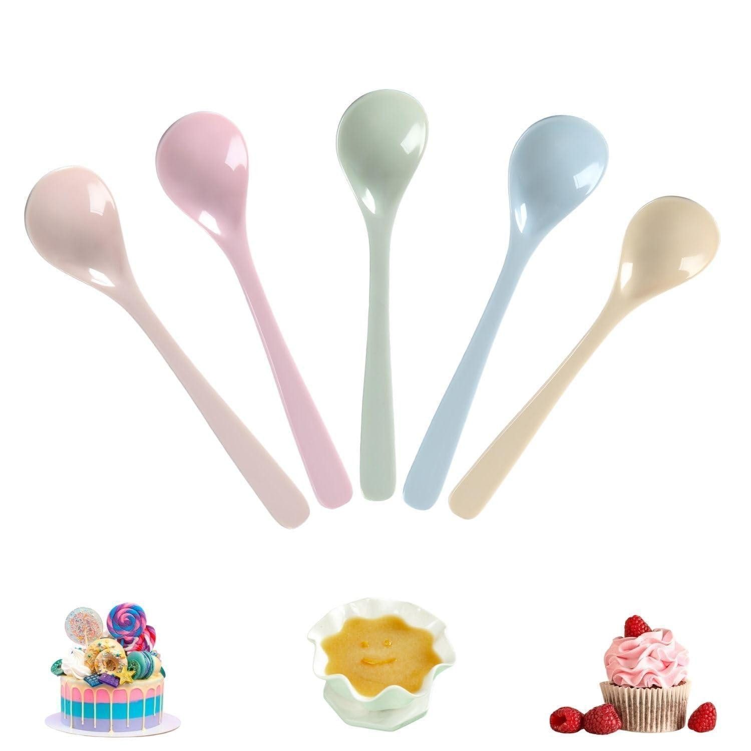 LuxusKollektion Besteck-Set Eierloeffel 5er Set Bunt Kunststoff, Kunststoff