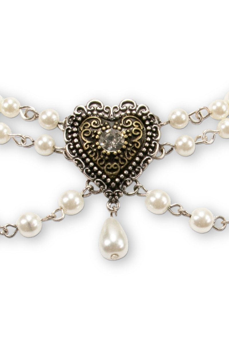 Alpenflüstern Kette mit Anhänger Kropfkette - TRACHTENHERZ - creme günstig online kaufen