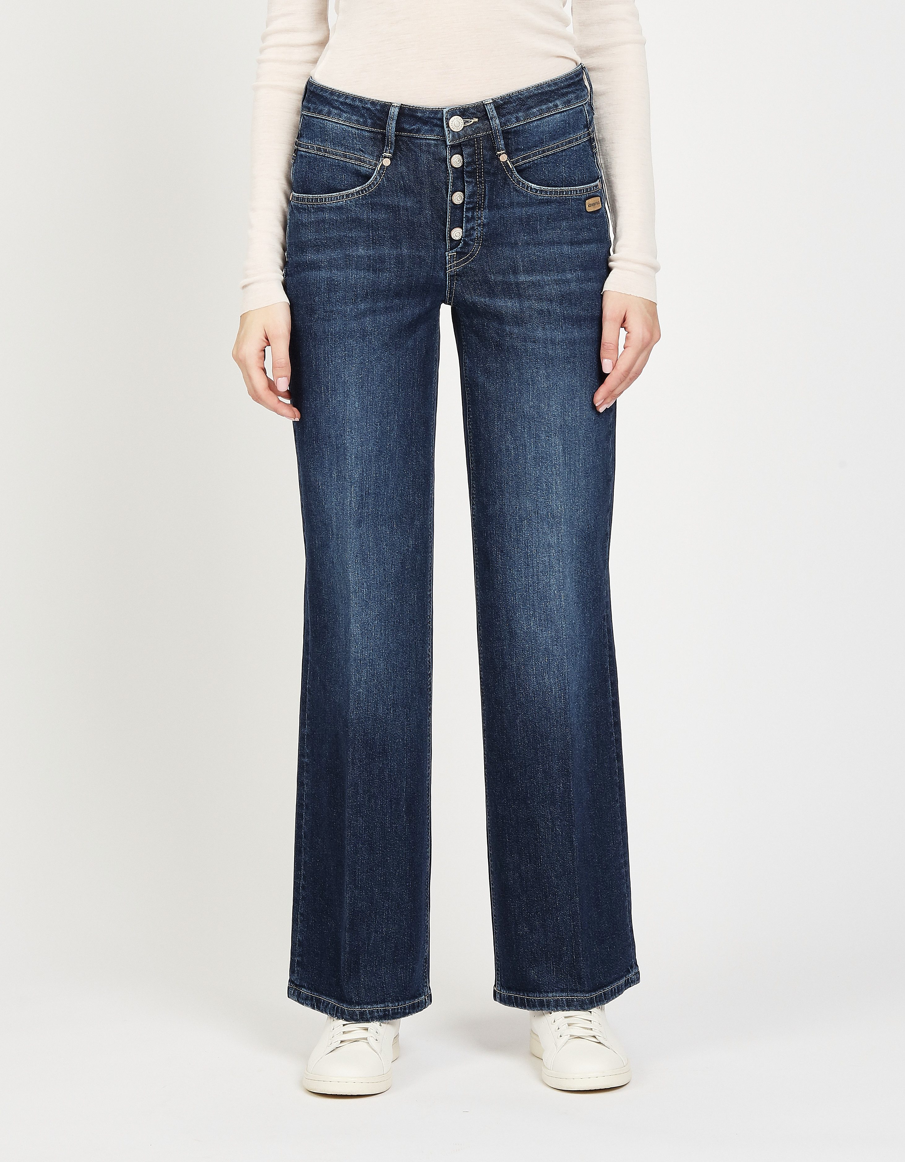 GANG Weite Jeans 94MEDINA WIDE mit Knopfverschluss - angelehnt an die Ameli günstig online kaufen