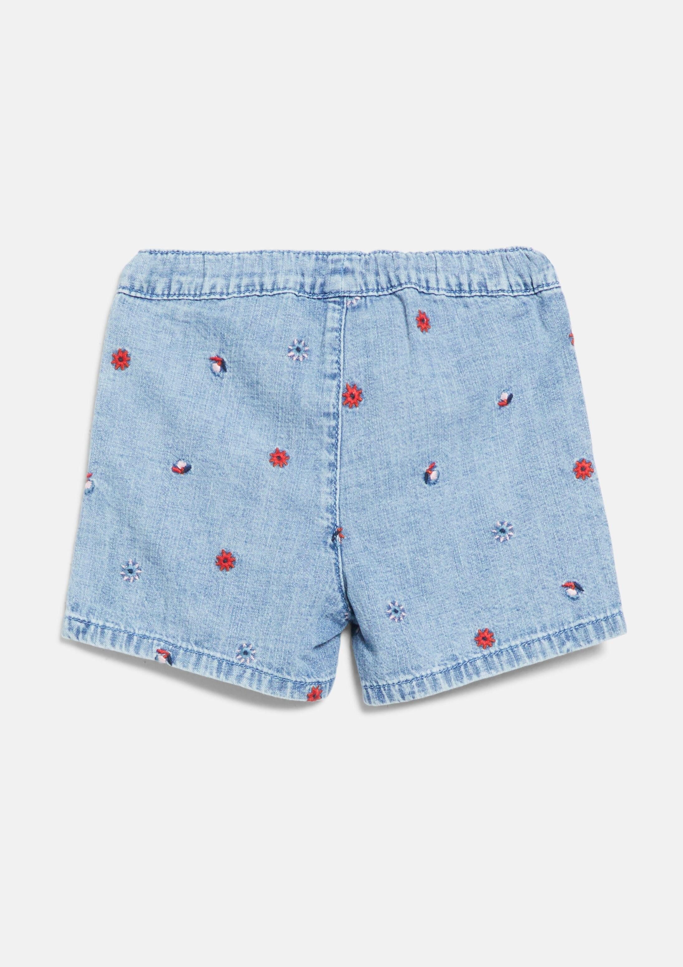 s.Oliver Jeansshorts Jeans-Hose Jeans-Shorts im Loose Fit mit Stickerei