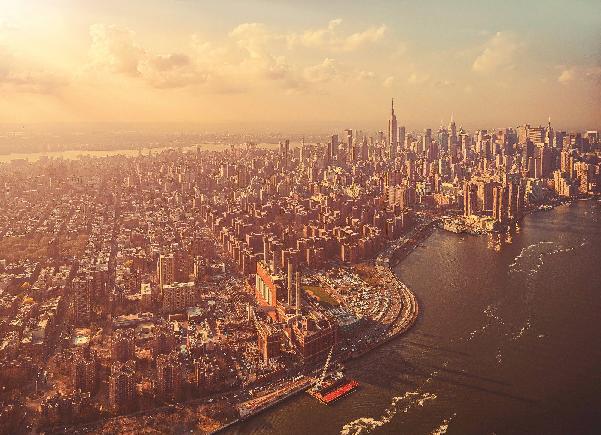 Komar Fototapete Manhattan - Größe 254 x 184 cm, glatt, bedruckt, Wohnzimmer, Schlafzimmer