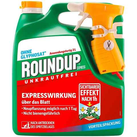 ROUNDUP Unkrautbekämpfungsmittel Roundup Express Unkrautfrei Anwendungsfertig Sprühsystem 3 Liter