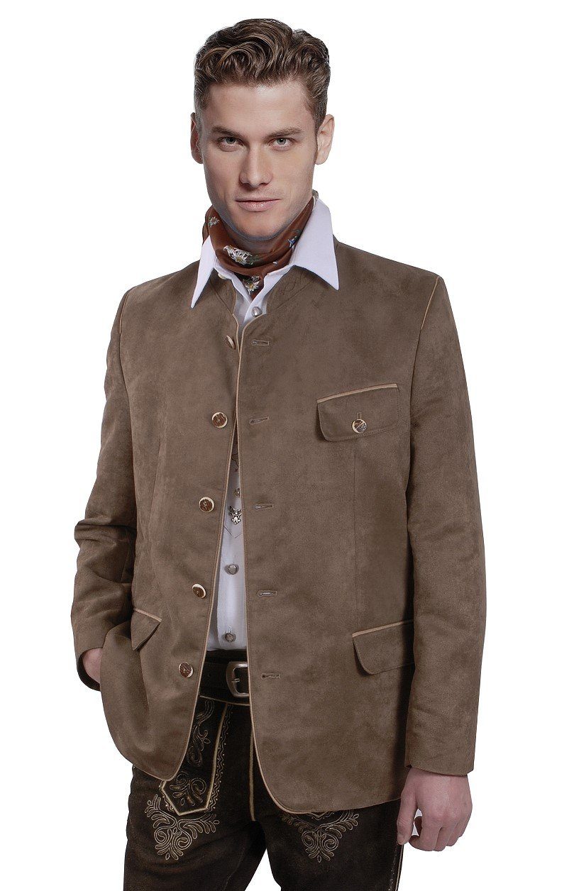 Trachtenjacke Trachtenjacke Herren Trachtenblazer Trachtenjanker Wildleder Braun