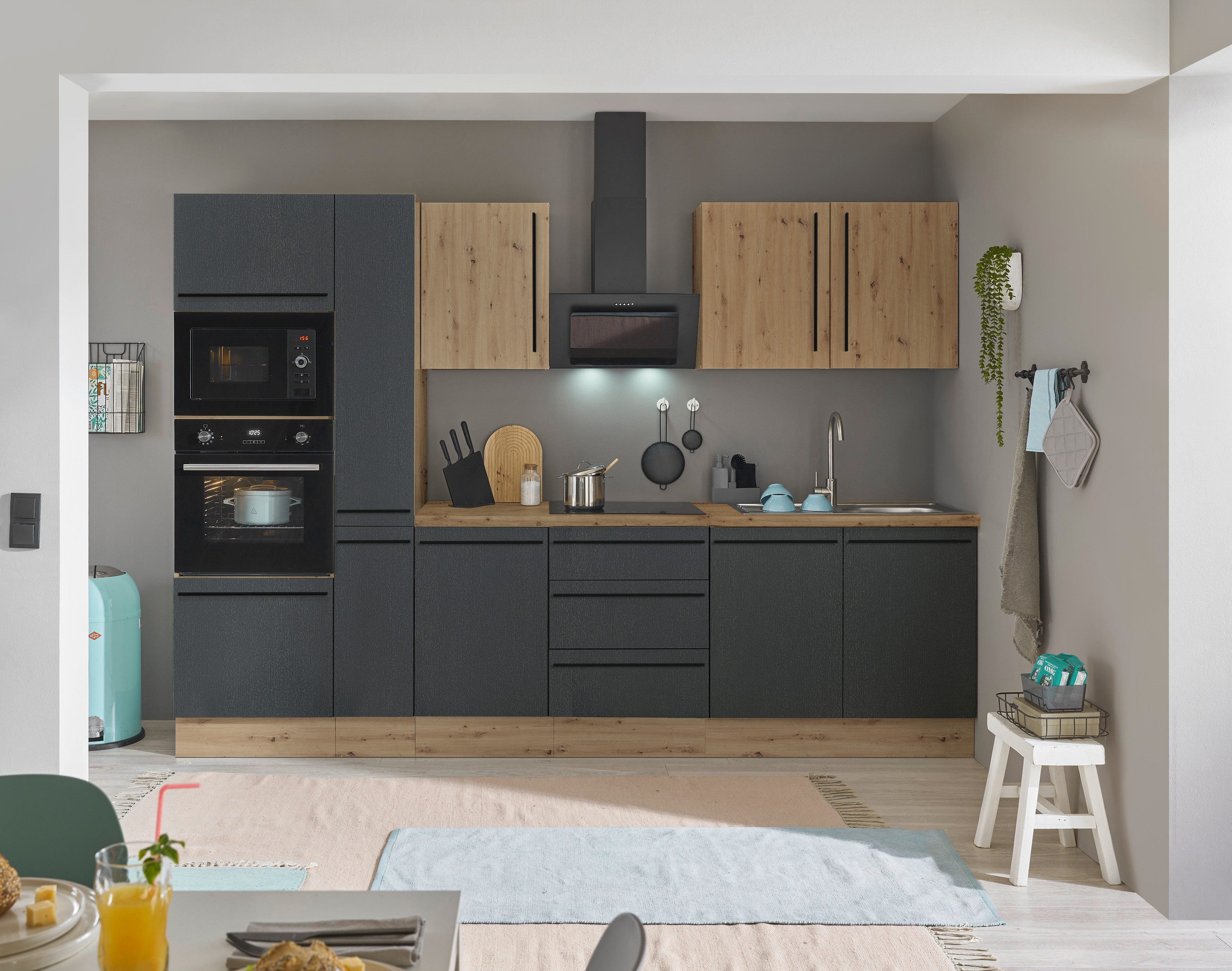 KOCHSTATION Küchenzeile Florida, Breite 300 cm, wahlweise mit E-Geräten,Sof günstig online kaufen