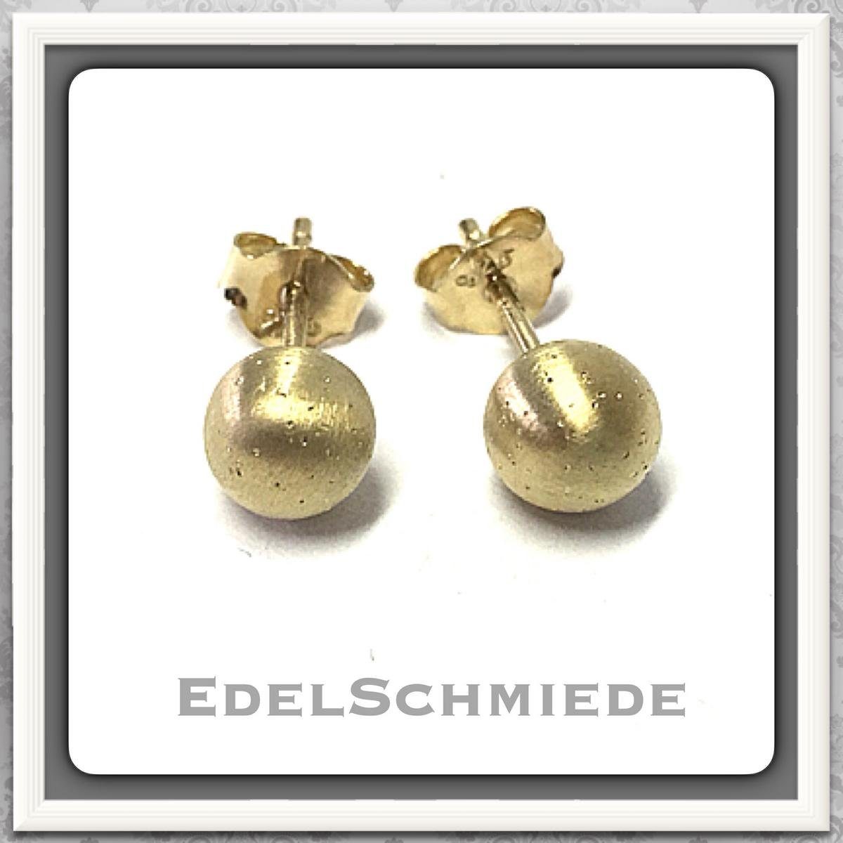Ohrstecker-Set Edelschmiede925 klassische Kugelohrstecker 925 Silber matt vergol.
