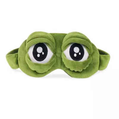 Mrichbez Augenbinde Flusen Augenmaske, 1-tlg., Neuheit Augen Abdeckung für Reisen verwendet werden, Karikatur Frosch Augenmaske