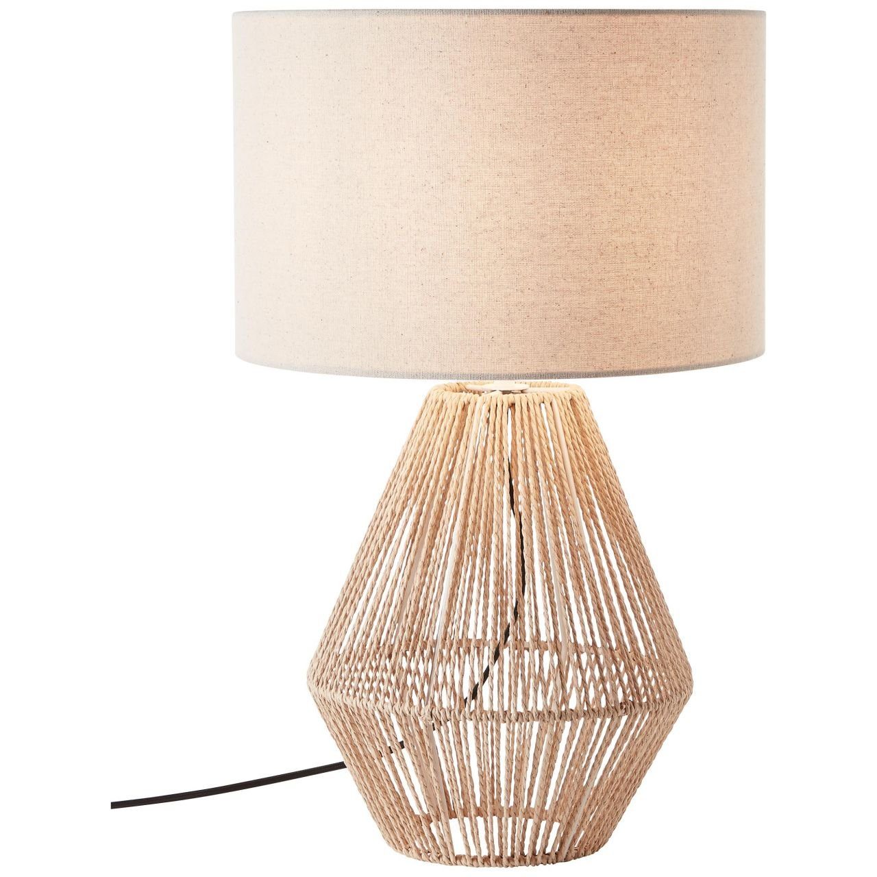 A60, Tischleuchte 1x Lampe, Laraine, Mit E27, 42W, Brilliant Tischleuchte natur/beige, Laraine Schnurz