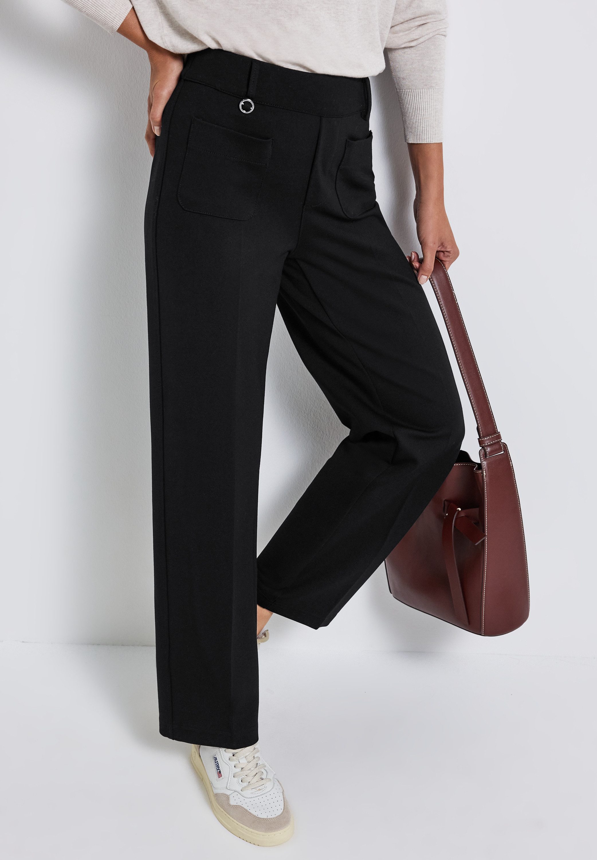 STREET ONE Stoffhose Straight Leg, High günstig online kaufen