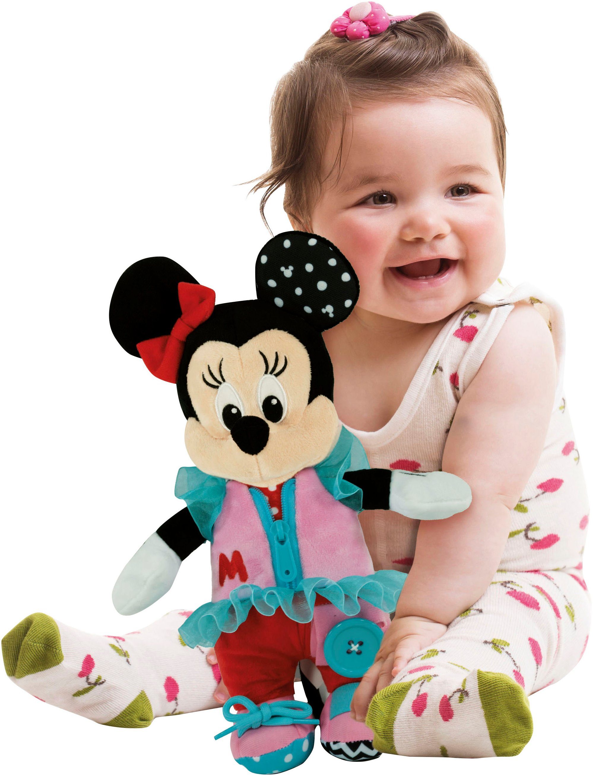 Clementoni® rag doll Disney Baby, Baby Minnie Dress up