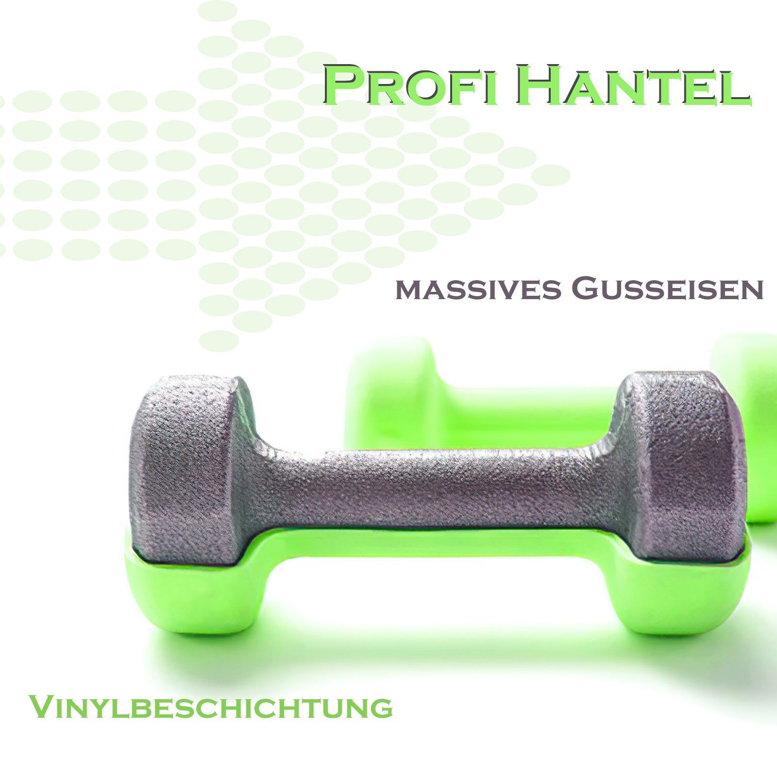 Kurzhantel Set Vinyl Kurzhanteln, für Anti-Rutsch Krafttraining Hantel Croch (Set), Dumbbell