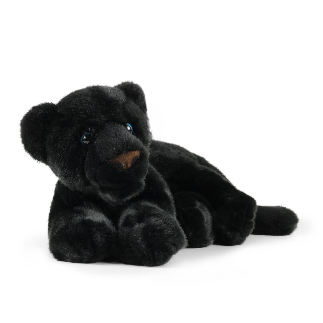 Teddys Rothenburg Kuscheltier Panther schwarz liegend 40 cm Plüschpanther