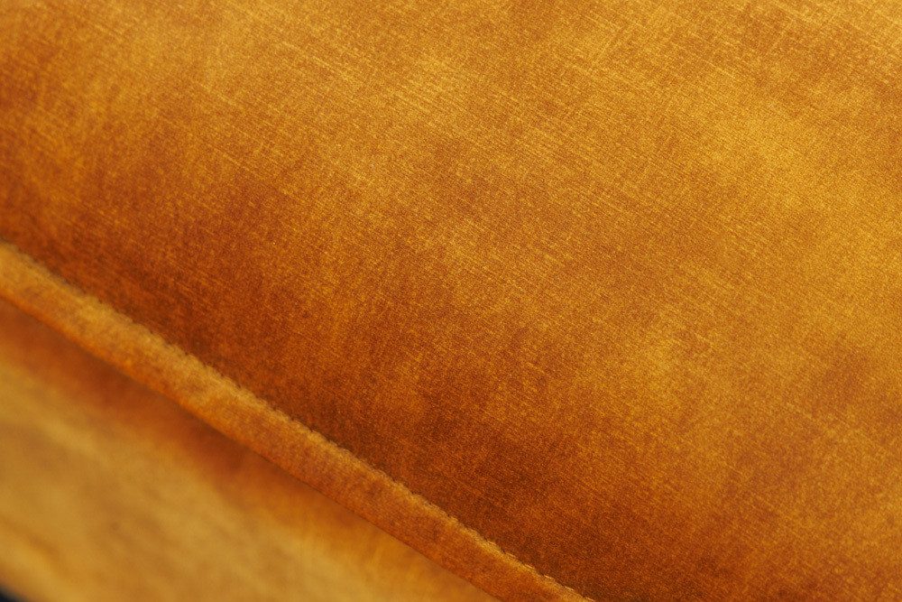 riess-ambiente Sitzhocker HEAVEN 100cm senfgelb · Hussensofa inkl. Kissen und abnehmbaren Bezug (1 St), Wohnzimmer-Hocker · Samt-Bezug · Federkern-Polsterung ·  – Bild 5 von 5