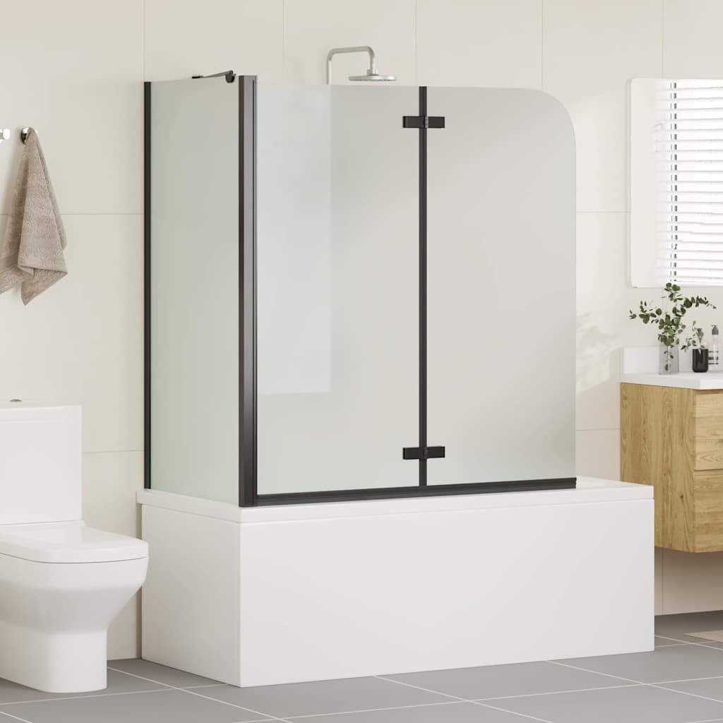 vidaXL Duschwand Bad-Duschschirm Schwarz 120 x 68 x 130 cm, (1 tlg)