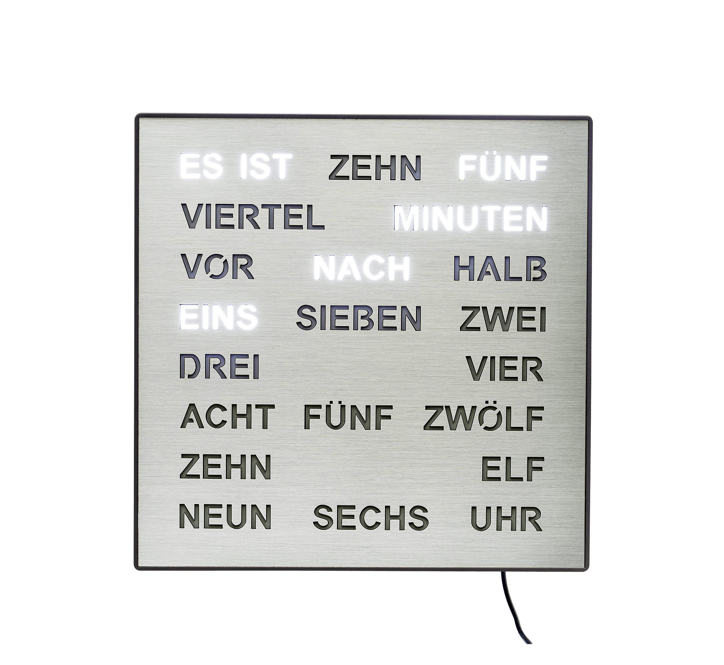AMS Wanduhr Wortuhr LED Wanduhr Tischuhr günstig online kaufen