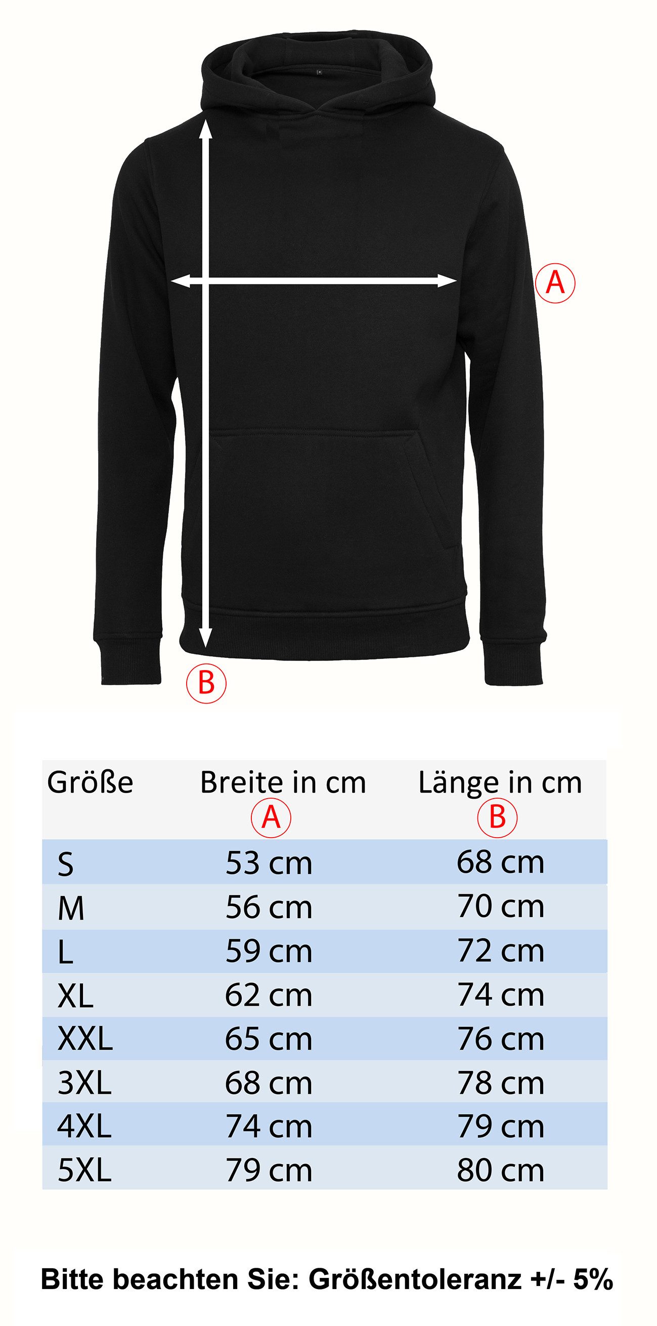 Baddery Kapuzenpullover Hoodie - „Love Yourself“ - Self-Love Kapuzenpulli mit Rückendruck, hochwertiger Siebdruck, auch Übergrößen – Bild 5 von 5