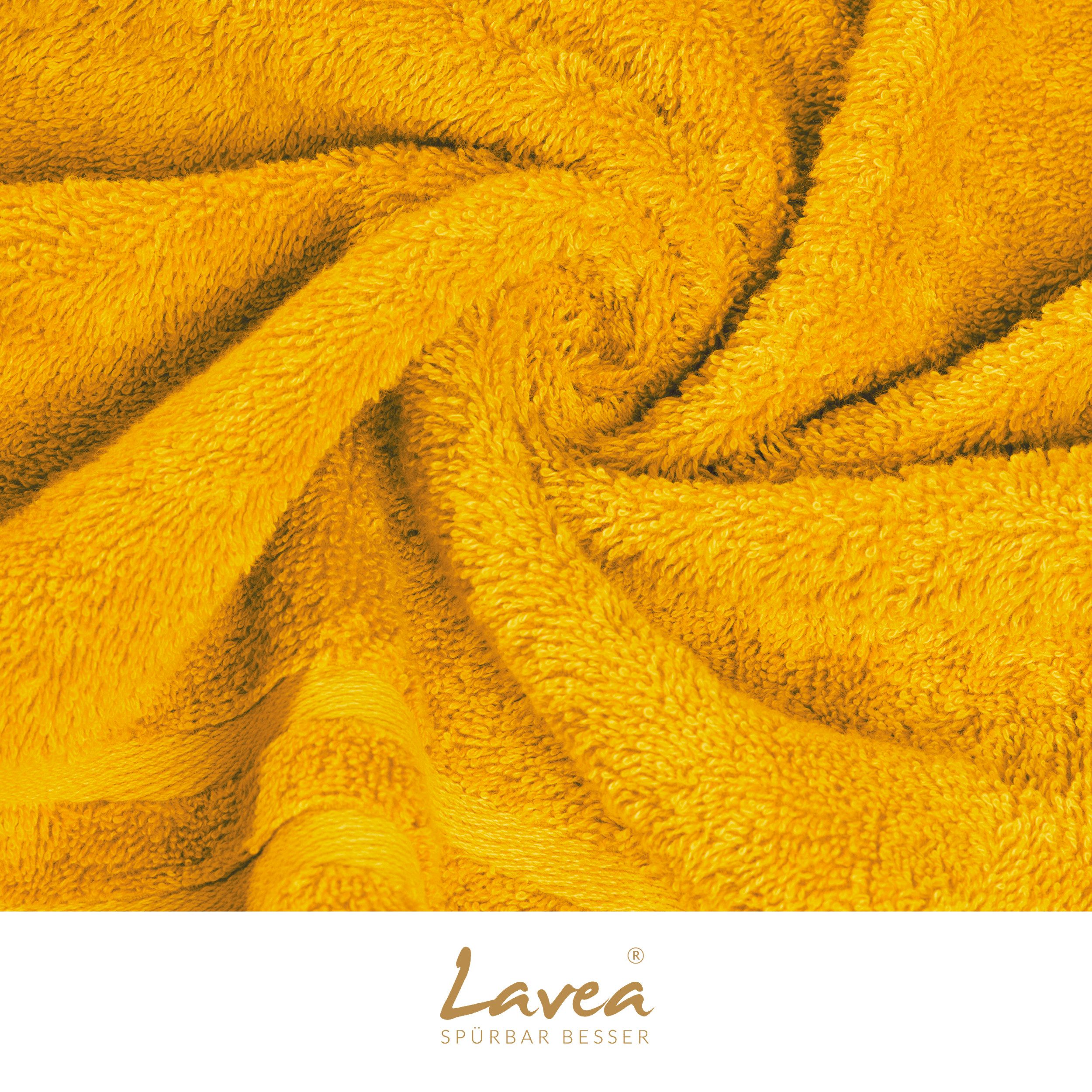 Lavea Handtuch Lavea® 4er Set Handtücher 50x100 cm, Elena Frottiererie, 100% Baumwolle (4er Set), 500 g/m² Frottier, weich & saugstark, pflegeleicht – Bild 4 von 5