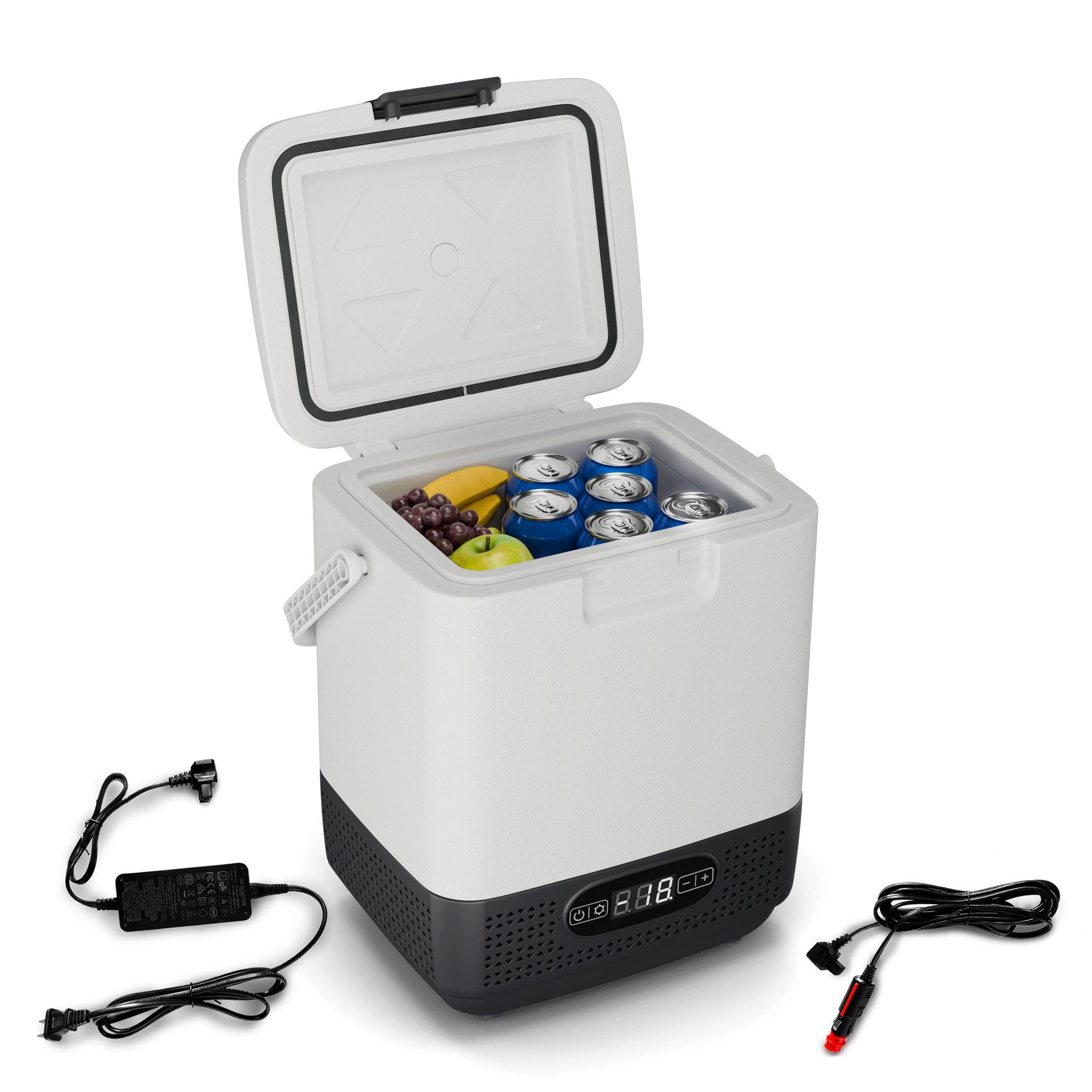 Klarstein Kühlbox SwiftFrost 12L Kompressor-Kühlbox 12V/230V bis -20°C 2 Stufen LCD, 12 l, Kompressor-Kühler elektrisch mit ECO-Modus & 12V/230V mobil