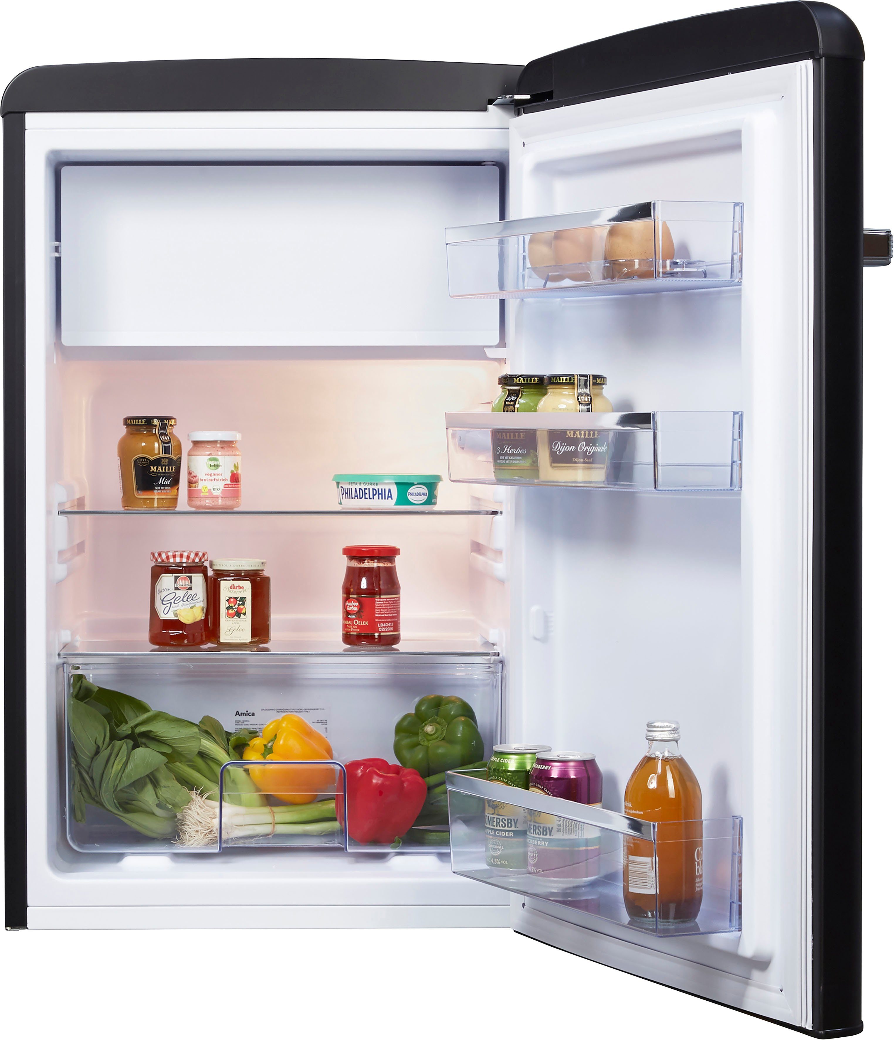 Amica Table Top Kühlschrank KS 15617 MS, 87,5 cm hoch, 55 cm breit