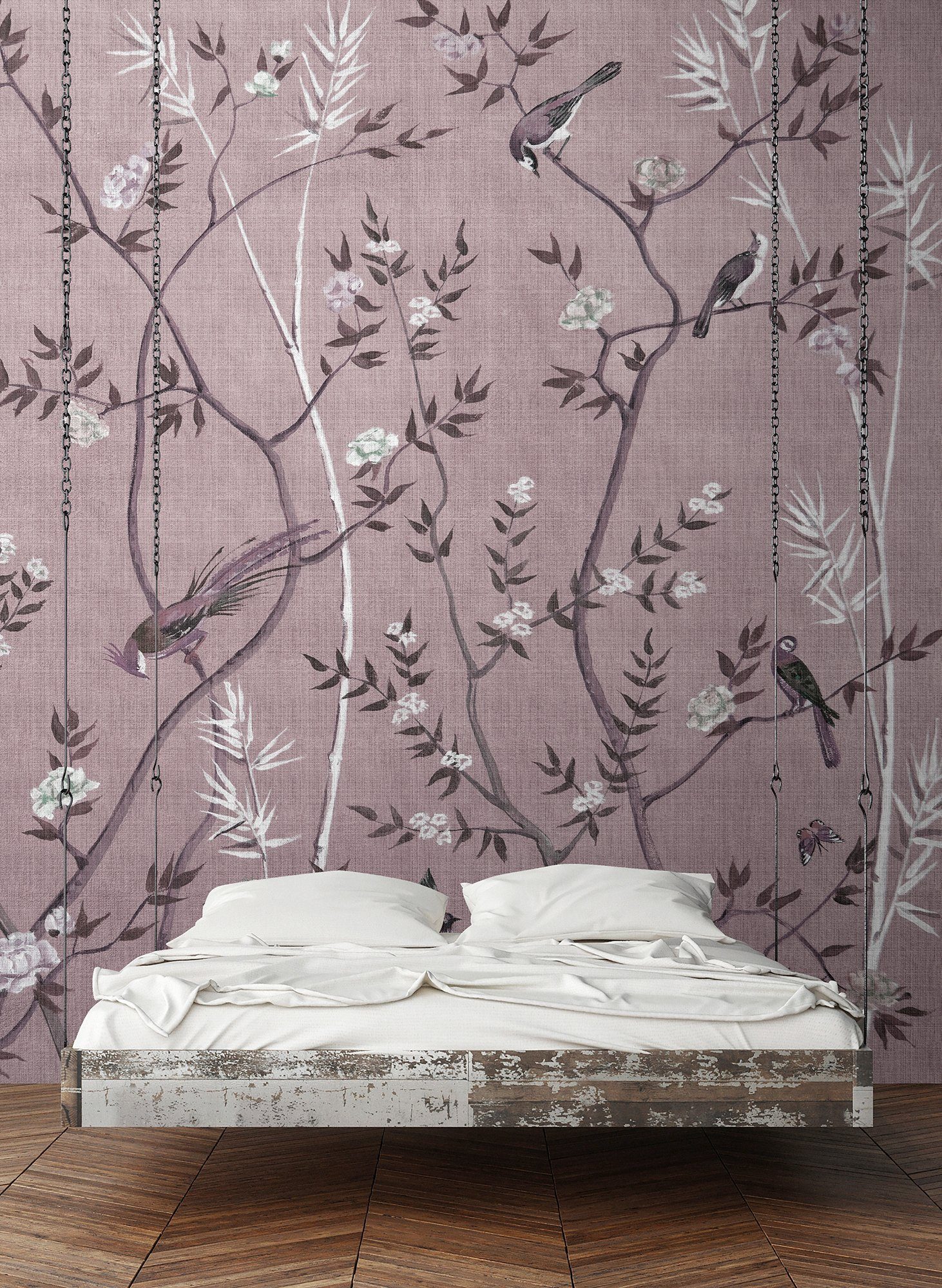violett walls Patel Vlies, living Room, Tea Walls glatt, Fototapete Wand by