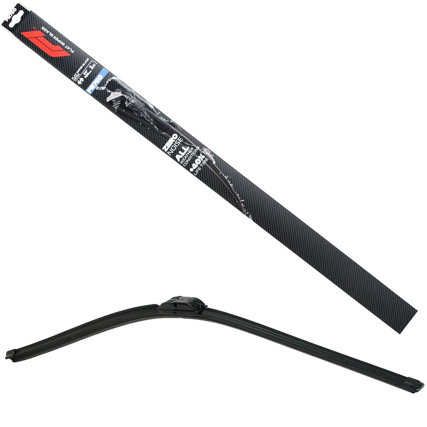 Formula 1 Scheibenwischblätter F1 FB750 Wischerblatt 750mm Scheibenwischer, vorne, (Packung), 30" Flachbalkenwischer Spoiler Multi Adapter-System Fahrer Beifahrer
