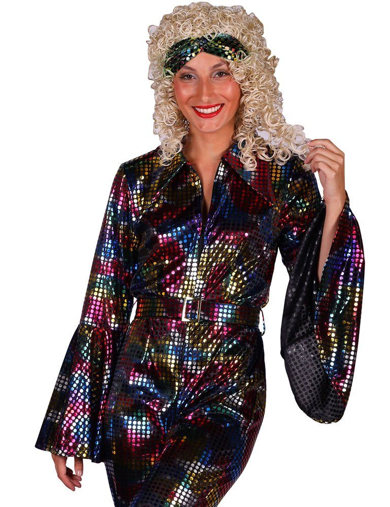 thetru Kostüm 70er Jahre Anzug 'Psychedelic' für Damen, Disco Party