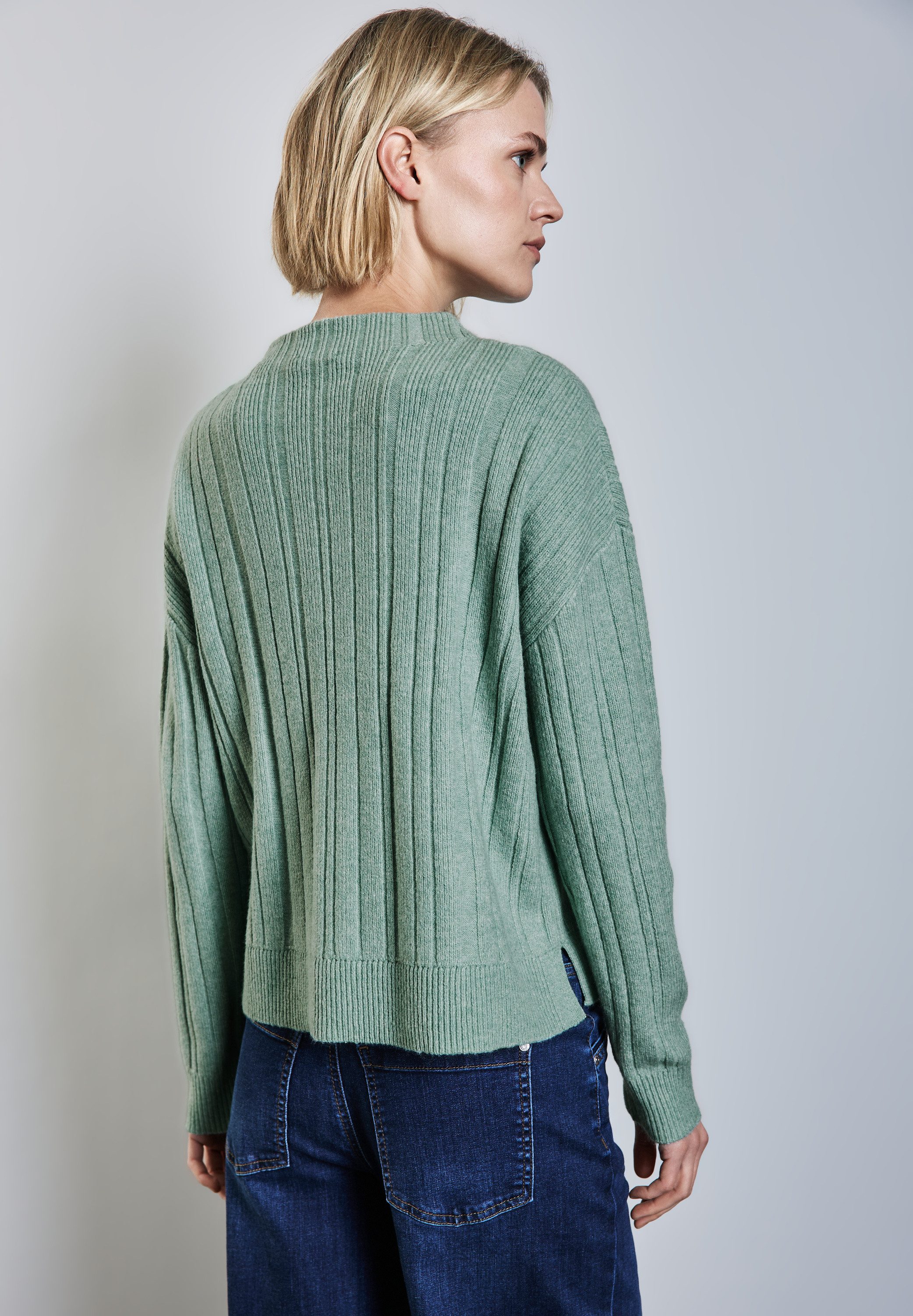 STREET ONE Strickpullover mit Rippstruktur