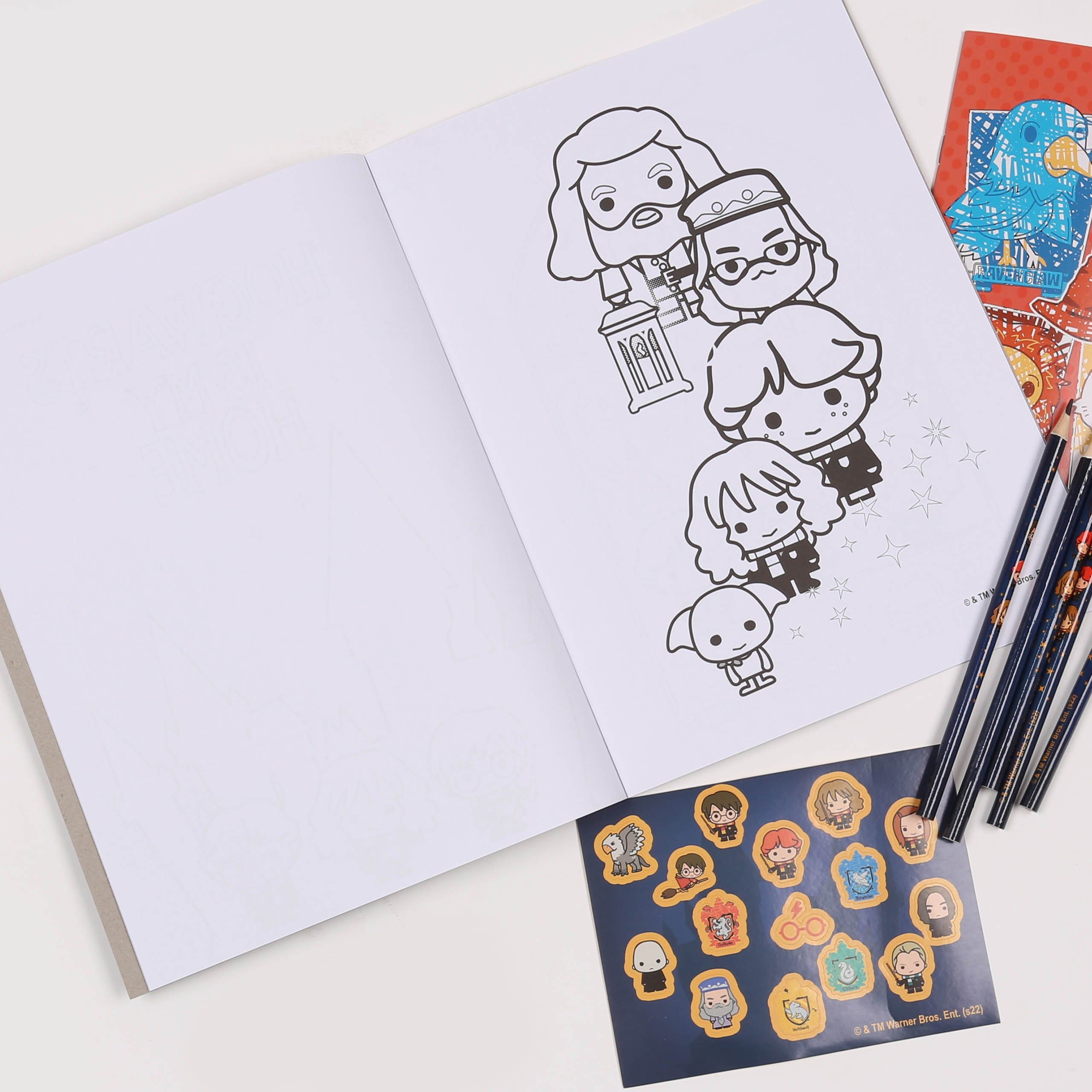 Harry Potter Stickerbuch Harry Potter Schreibset zum Ausmalen/Malbücher, Sticker + Buntstifte